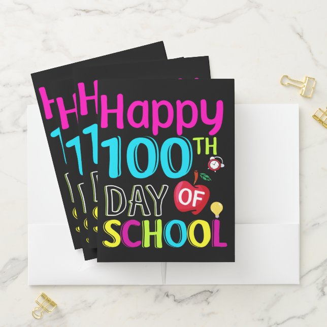 Happy-100-th-day-of-school Pocket Folder (In Situ)