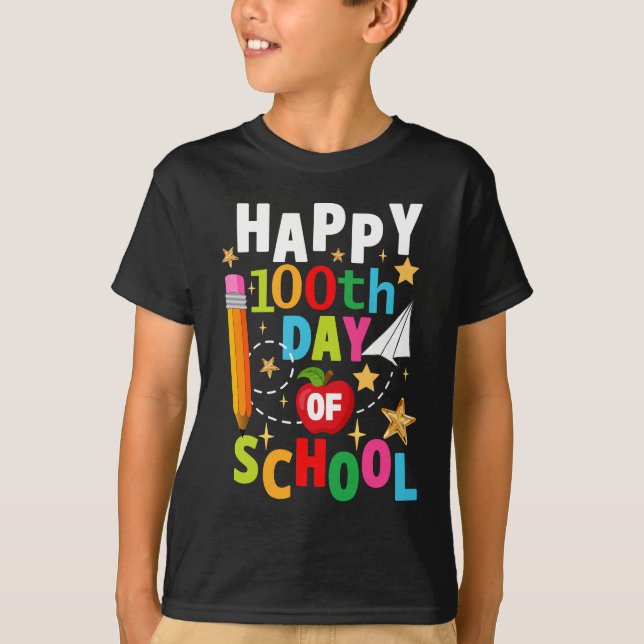 Happy 100 th days of school T-Shirt (Front)