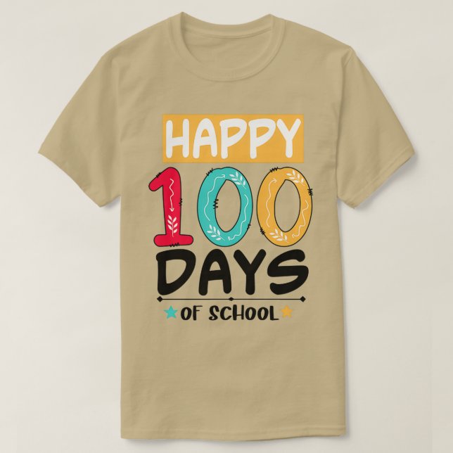 Happy 100 wild days of school t amp sticker T-Shirt (Design Front)