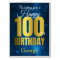 Happy 100th Birthday Blue Gold Jumbo