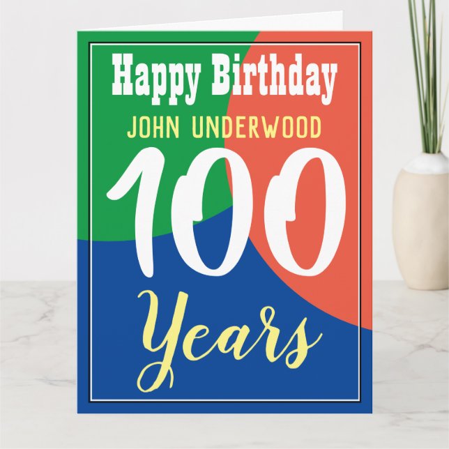 Happy 100th Birthday Card (Front)