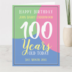 Happy 100th Birthday Card
