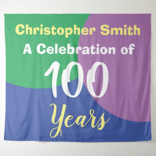 Happy 100th Birthday Celebration Tapestry