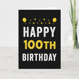 Happy 100th Birthday Centenarian Celebration Party Card