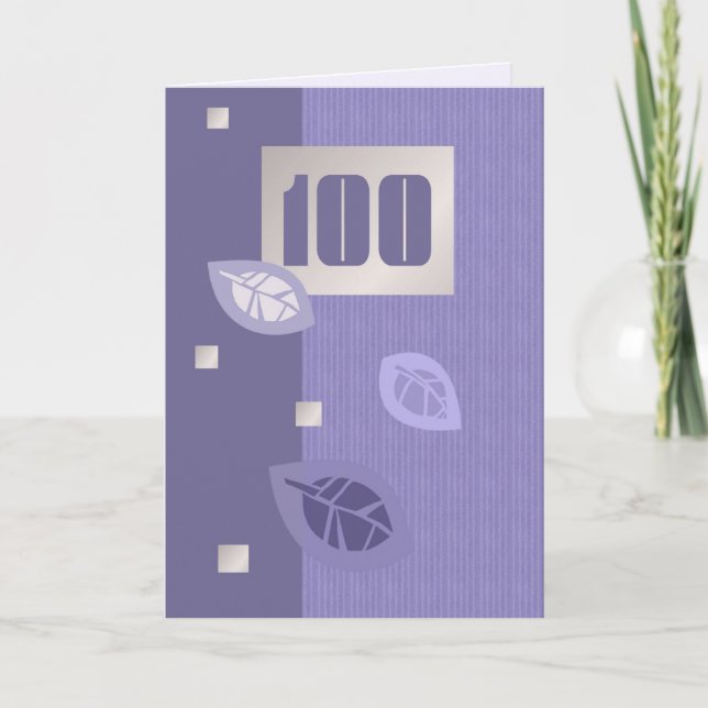 Happy 100th Birthday Customizable Greeting Cards (Front)