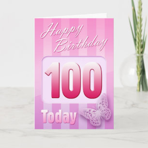 Happy 100th Birthday Grand Mother Great-Aunt Mom Card