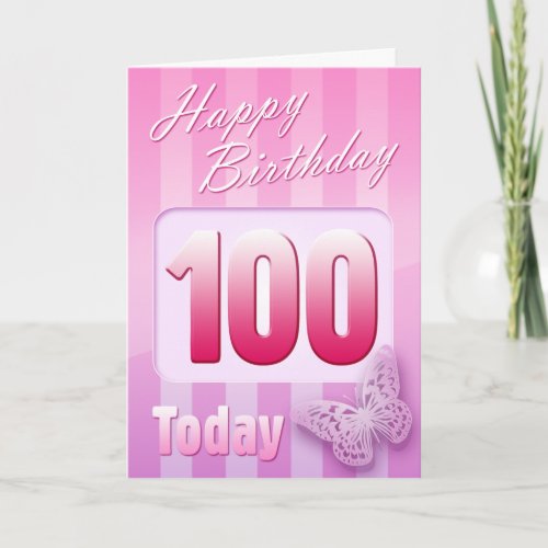 Happy 100th Birthday Grand Mother Great_Aunt Mom Card
