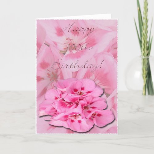 Happy 100th Birthdayhydrangeas Card