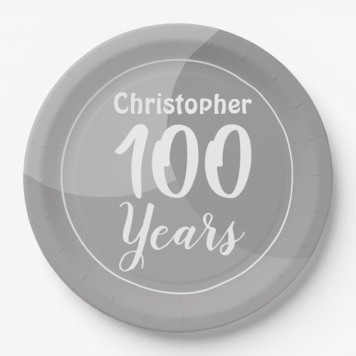 Happy 100th Birthday Paper Plate