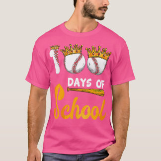 Happy 100th Day 100 Days of School Baseball Teache T-Shirt