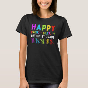 Happy 100th Day Of 1st Grade Math Formula Teacher  T-Shirt