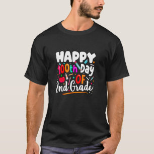 Happy 100th Day Of 2nd Grade Outfit for Teachers T-Shirt