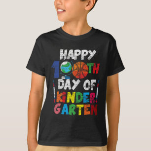 Happy 100th Day Of Kinder Garten Cute 100 Days Of  T-Shirt