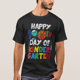 Happy 100th Day Of Kinder Garten Cute 100 Days Of  T-Shirt