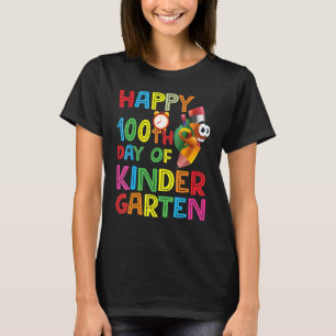Happy 100th Day of Kindergarten Teachers or Studen T-Shirt