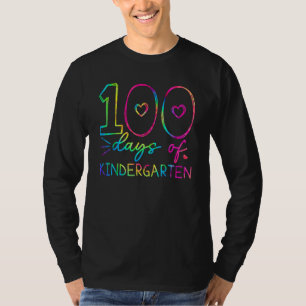 Happy 100th Day Of Kindergarten Tie Dye 100 Days T T-Shirt