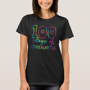 Happy 100th Day Of Kindergarten Tie Dye 100 Days T T-Shirt
