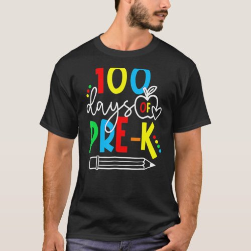 Happy 100th Day Of Pre K  100 Days School 1 T_Shirt