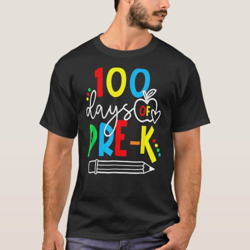 Happy 100th Day Of Pre K  100 Days School T_Shirt