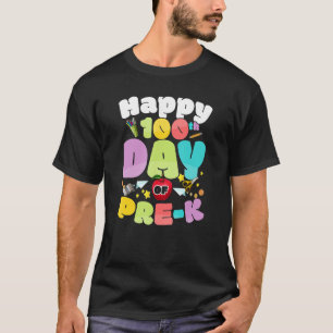 Happy 100th Day of Pre k for Teachers Kids T-Shirt