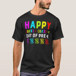 Happy 100th Day Of Pre-k Math Formula Teacher Boys T-Shirt