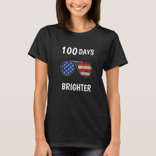 Happy 100th Day of School 100 Days Brighter Love S T-Shirt