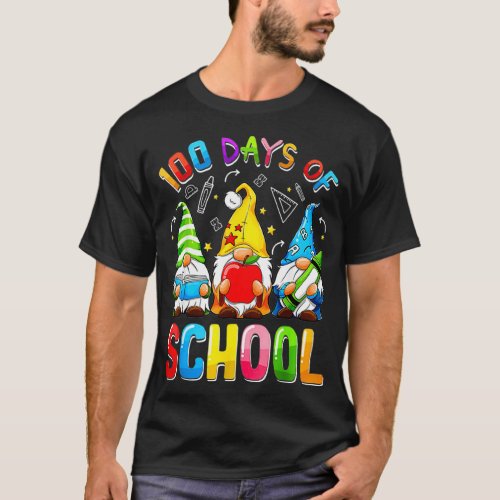 Happy 100th Day Of School  100 Days Of Gnomes Kind T_Shirt
