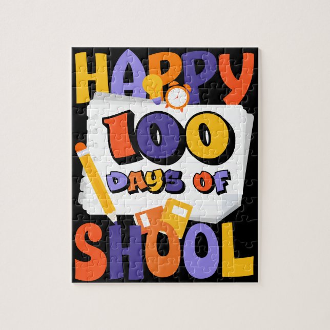 Happy 100th Day of School 100 Days of School Jigsaw Puzzle (Vertical)