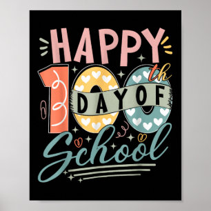 Happy 100th Day Of School 100 Days Of School Teach Poster