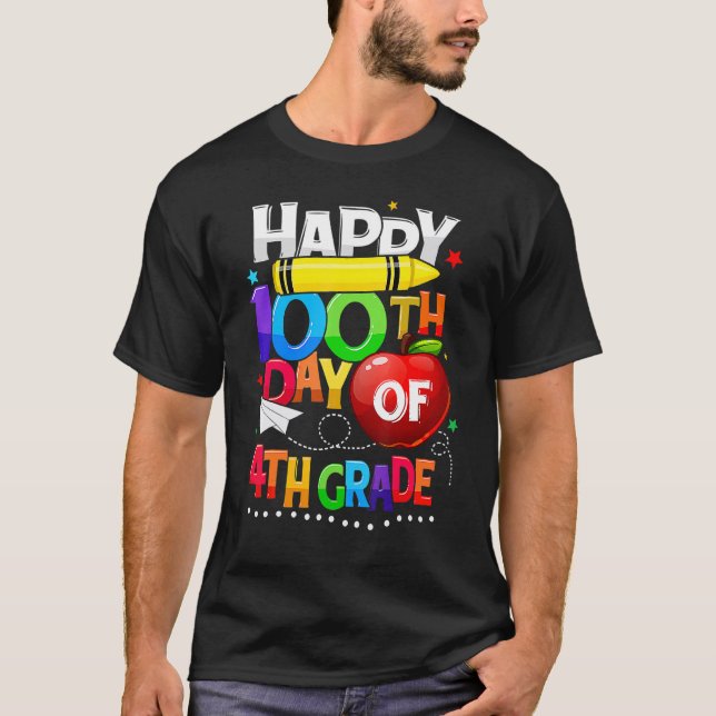Happy 100th Day Of School 100 Days Smarter Cute 4t T-Shirt (Front)