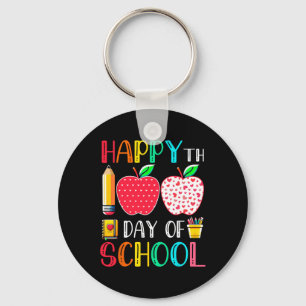 Happy 100th Day Of School 100 Days Smarter Teacher Keychain