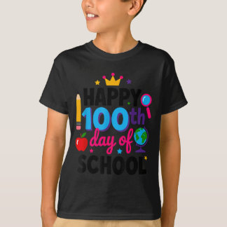 Happy 100th Day Of School 100 Days Smarter Teacher T-Shirt