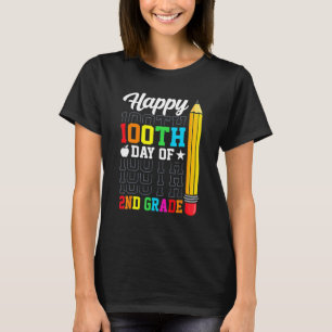 Happy 100th Day of School 2nd Grade Teachers Girl T-Shirt