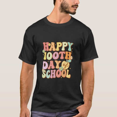 Happy 100th Day Of School Cute Students Kids Teach T_Shirt