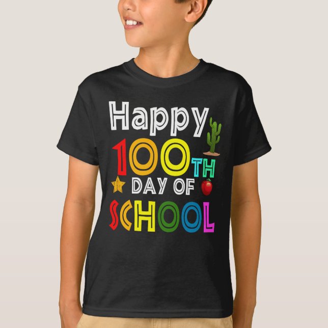happy 100th day of school for students preschool T-Shirt (Front)