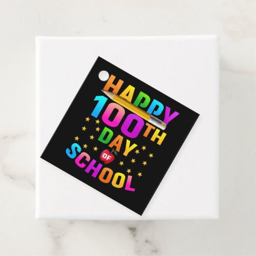 Happy 100th Day of School For Teachers  Students Favor Tags