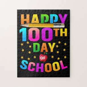 Happy 100th Day of School For Teachers & Students Jigsaw Puzzle