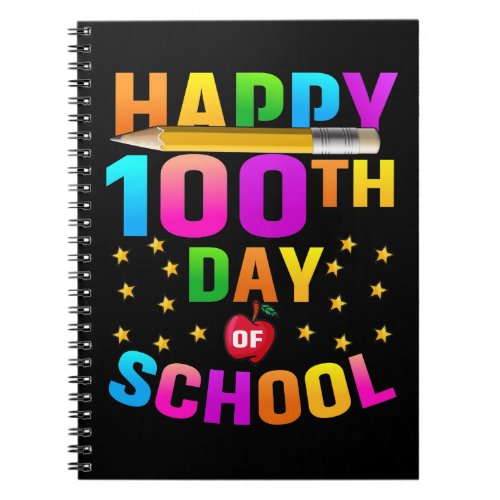 Happy 100th Day of School For Teachers  Students Notebook