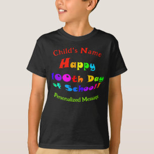 Happy 100th Day of School Fun Colorful Kid T-Shirt