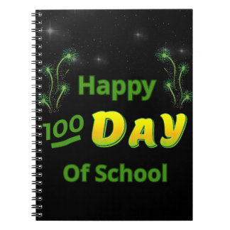 Happy 100th Day of School Glow Notebook