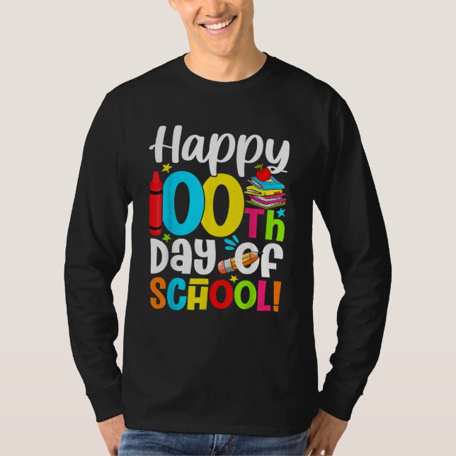 Happy 100th Day of School Kid Child Teacher 100 Da T-Shirt (Front)