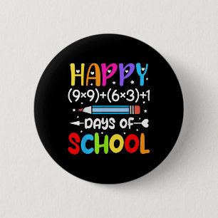 Happy 100th Day Of School Kids 100 Days Smarter Ma Button