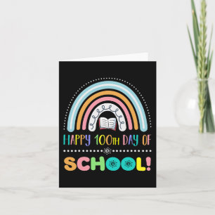 Happy 100th Day of School Kids Boys Girls Student Card