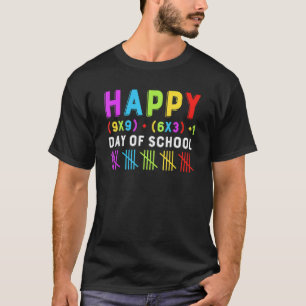 Happy 100th Day Of School Math Formula Teacher Boy T-Shirt