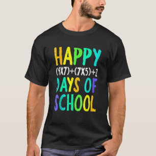 Happy 100th Day Of School Math Formula Teacher St T-Shirt