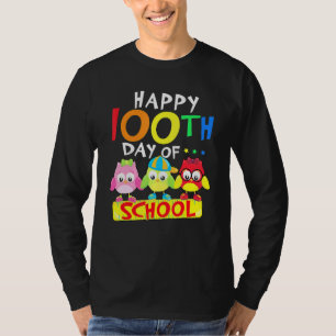 Happy 100th Day Of School Owl Kids 100 Days Teache T-Shirt