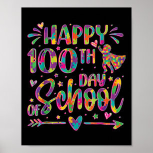 Happy 100th Day Of School Puzzle 100 Days Smarter Poster