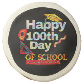 Happy 100th day of school retro style    sugar cookie (Front)