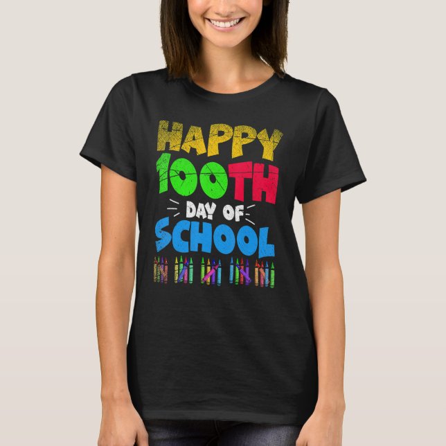 Happy 100th Day Of School s Kids 100 Days Of Schoo T-Shirt (Front)