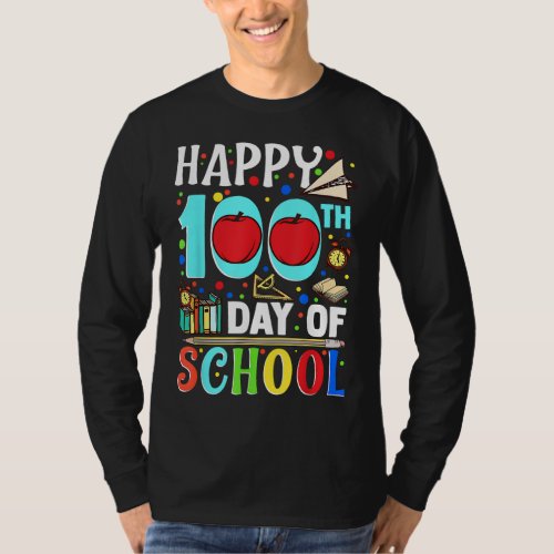 Happy 100th Day of School Shirt Teacher Student Bo